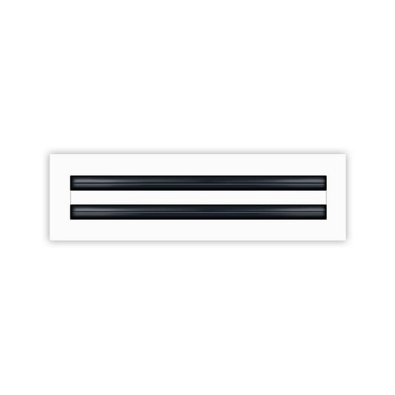 BUILDMART - 14x4 Modern AC Vent Cover - Decorative White Air Vent - Standard Linear Slot Diffuser - Register Grille for Ceiling, Walls & Floors - Texas Buildmart