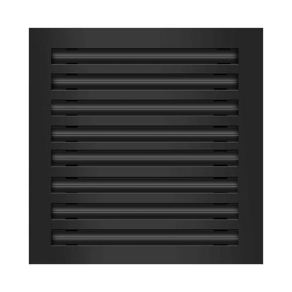 BUILDMART - 16x16 Modern AC Vent Cover - Decorative Black Aluminum Air Vent - Standard Linear Slot Diffuser - Heating and Cooling Register Grille for Ceiling, Walls & Floors - Texas Buildmart