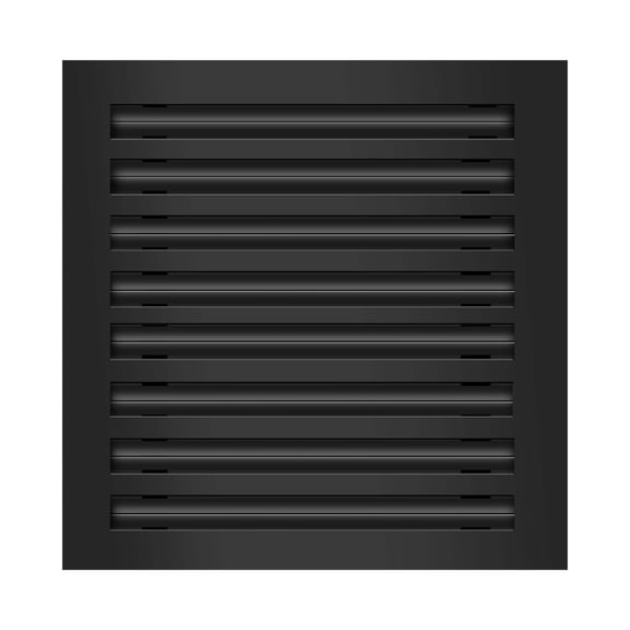 BUILDMART - 16x16 Modern AC Vent Cover - Decorative Black Aluminum Air Vent - Standard Linear Slot Diffuser - Heating and Cooling Register Grille for Ceiling, Walls & Floors - Texas Buildmart