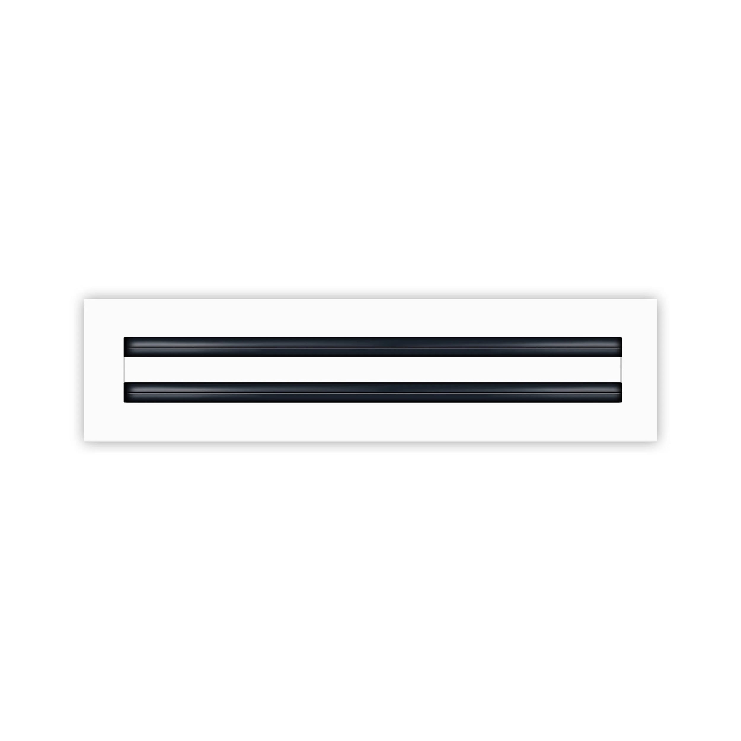 BUILDMART - 16x4 Modern AC Vent Cover - Decorative White Aluminum Air Vent - Standard Linear Slot Diffuser - Heating and Cooling Register Grille for Ceiling, Walls & Floors - Texas Buildmart