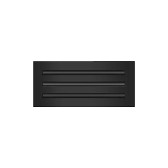 BUILDMART - 16x6 Modern AC Vent Cover - Decorative Black Aluminum Air Vent - Standard Linear Slot Diffuser - Heating and Cooling Register Grille for Ceiling, Walls & Floors - Texas Buildmart