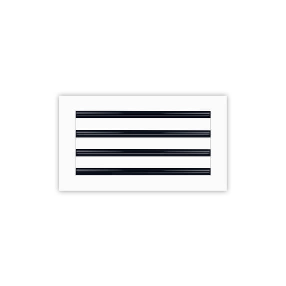 BUILDMART - 16x8 Modern AC Vent Cover - Decorative White Aluminum Air Vent - Standard Linear Slot Diffuser - Heating and Cooling Register Grille for Ceiling, Walls & Floors - Texas Buildmart