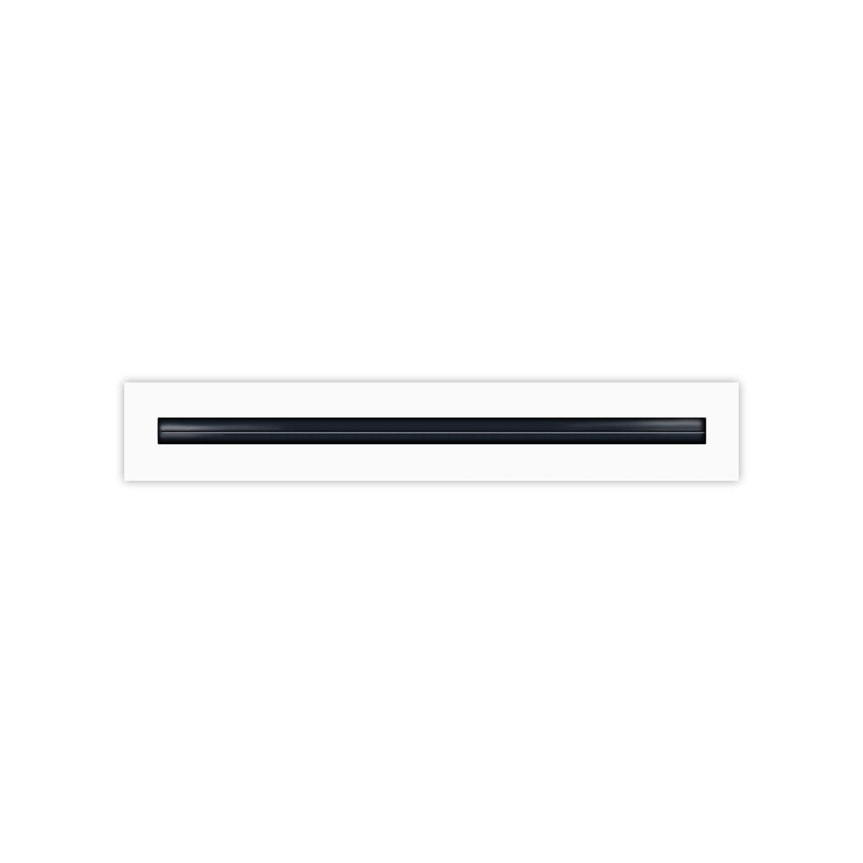 BUILDMART - 18" Linear Slot Diffuser - (1 Slot) Single Slot - White Decorative Aluminum Air Vent - Heating and Cooling Modern AC Vent Cover for Ceiling, Walls & Floors - Texas Buildmart