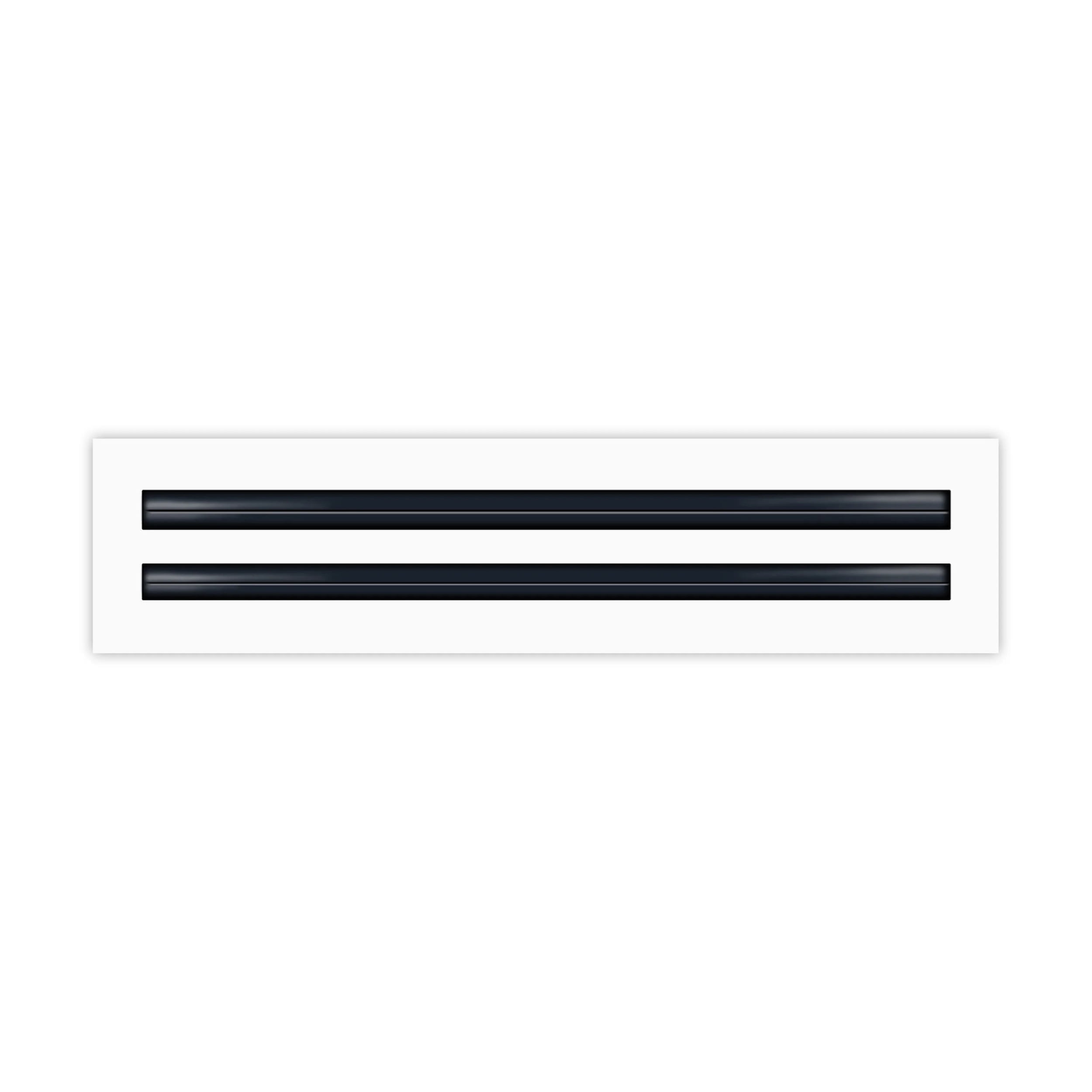 BUILDMART - 18" Linear Slot Diffuser - (2 Slot) Double Slot - White Decorative Aluminum Air Vent - Heating and Cooling Modern AC Vent Cover for Ceiling, Walls & Floors - Texas Buildmart