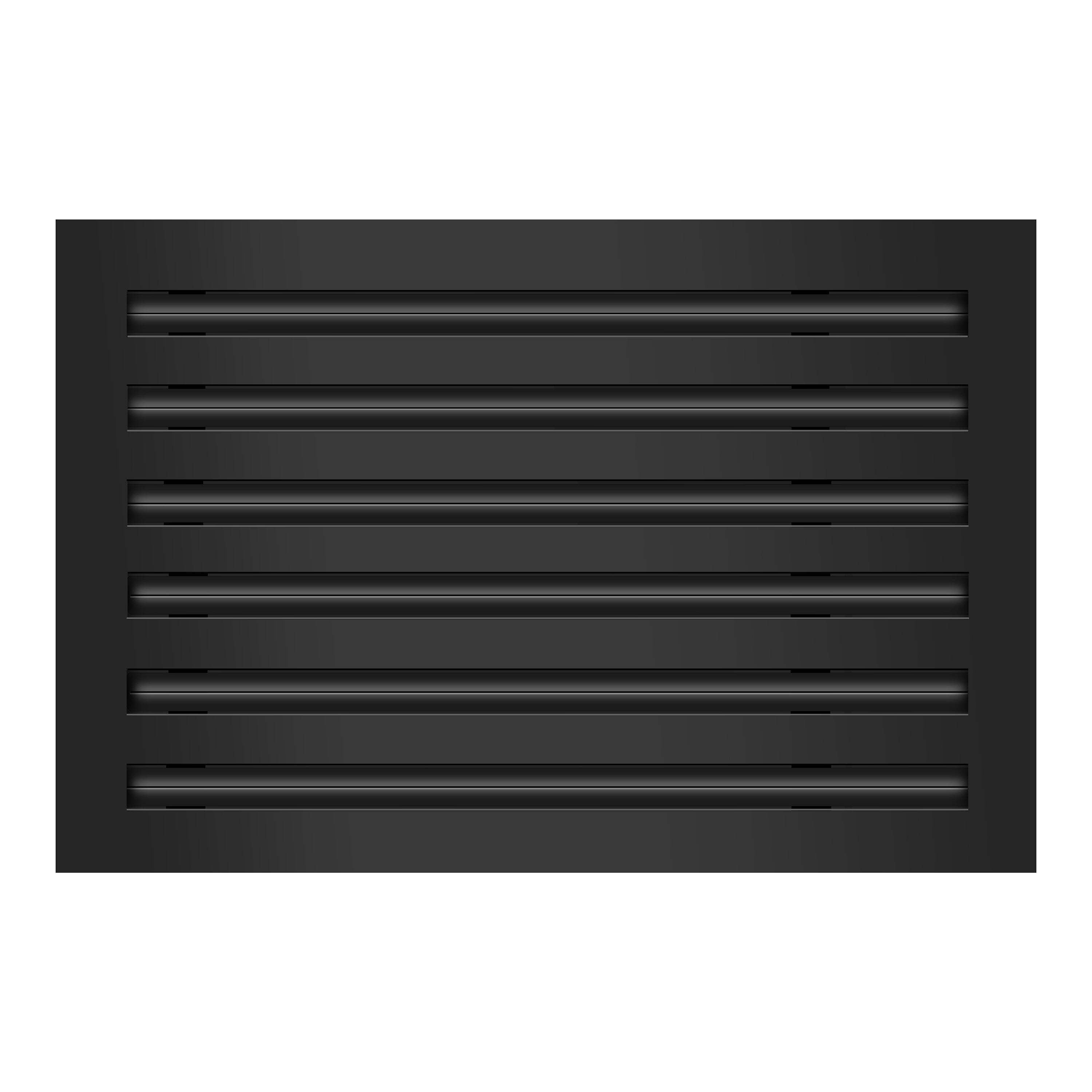 BUILDMART - 18x12 Modern AC Vent Cover - Decorative Black Aluminum Air