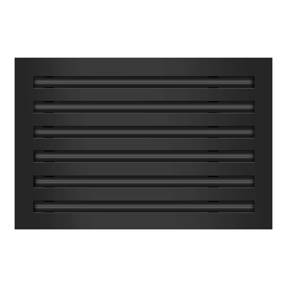 BUILDMART - 18x12 Modern AC Vent Cover - Decorative Black Aluminum Air Vent - Standard Linear Slot Diffuser - Heating and Cooling Register Grille for Ceiling, Walls & Floors - Texas Buildmart