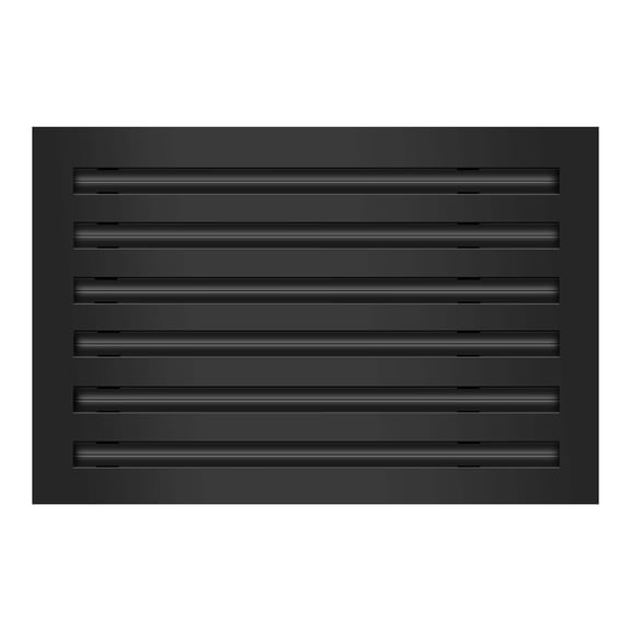 BUILDMART - 18x12 Modern AC Vent Cover - Decorative Black Aluminum Air Vent - Standard Linear Slot Diffuser - Heating and Cooling Register Grille for Ceiling, Walls & Floors - Texas Buildmart