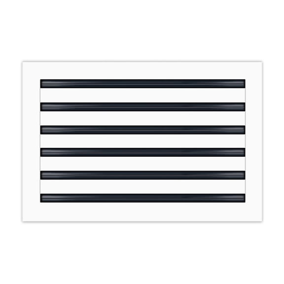 BUILDMART - 18x12 Modern AC Vent Cover - Decorative White Aluminum Air Vent - Standard Linear Slot Diffuser - Heating and Cooling Register Grille for Ceiling, Walls & Floors - Texas Buildmart