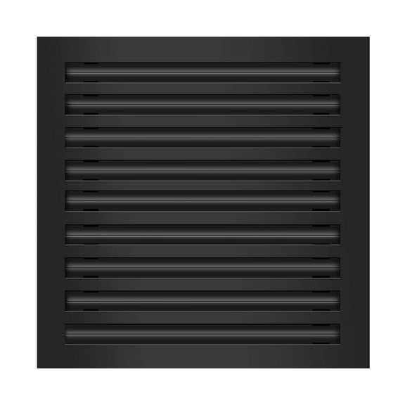 BUILDMART - 18x18 Modern AC Vent Cover - Decorative Black Aluminum Air Vent - Standard Linear Slot Diffuser - Heating and Cooling Register Grille for Ceiling, Walls & Floors - Texas Buildmart
