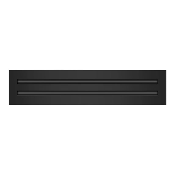 BUILDMART - 18x4 Modern AC Vent Cover - Decorative Black Aluminum Air Vent - Standard Linear Slot Diffuser - Heating and Cooling Register Grille for Ceiling, Walls & Floors - Texas Buildmart