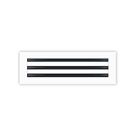 BUILDMART - 18x6 Modern AC Vent Cover - Decorative White Aluminum Air Vent - Standard Linear Slot Diffuser - Heating and Cooling Register Grille for Ceiling, Walls & Floors - Texas Buildmart