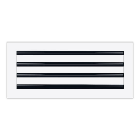 BUILDMART - 18x8 Modern AC Vent Cover - Decorative White Aluminum Air Vent - Standard Linear Slot Diffuser - Heating and Cooling Register Grille for Ceiling, Walls & Floors - Texas Buildmart