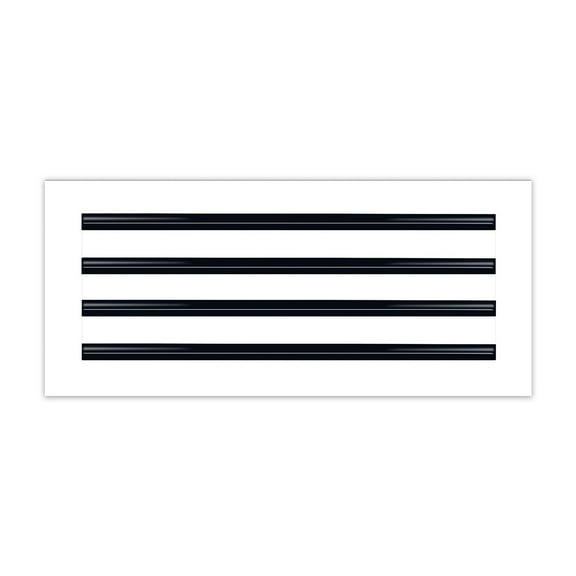 BUILDMART - 18x8 Modern AC Vent Cover - Decorative White Aluminum Air Vent - Standard Linear Slot Diffuser - Heating and Cooling Register Grille for Ceiling, Walls & Floors - Texas Buildmart