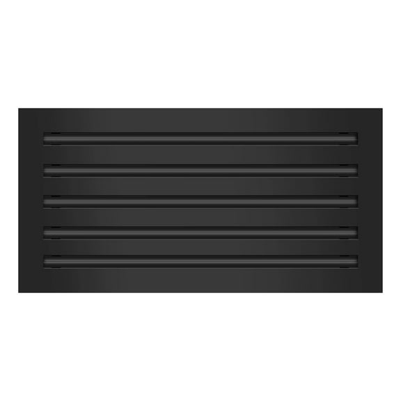 BUILDMART - 20x10 Modern AC Vent Cover - Decorative Black Aluminum Air Vent - Standard Linear Slot Diffuser - Heating and Cooling Register Grille for Ceiling, Walls & Floors - Texas Buildmart