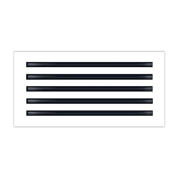 BUILDMART - 20x10 Modern AC Vent Cover - Decorative White Aluminum Air Vent - Standard Linear Slot Diffuser - Heating and Cooling Register Grille for Ceiling, Walls & Floors - Texas Buildmart