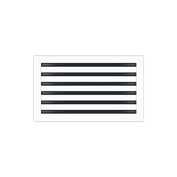 BUILDMART - 20x12 Modern AC Vent Cover - Decorative White Aluminum Air Vent - Standard Linear Slot Diffuser - Heating and Cooling Register Grille for Ceiling, Walls & Floors - Texas Buildmart
