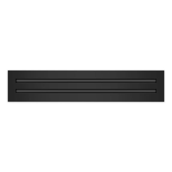 BUILDMART - 20x4 Modern AC Vent Cover - Decorative Black Aluminum Air Vent - Standard Linear Slot Diffuser - Heating and Cooling Register Grille for Ceiling, Walls & Floors - Texas Buildmart