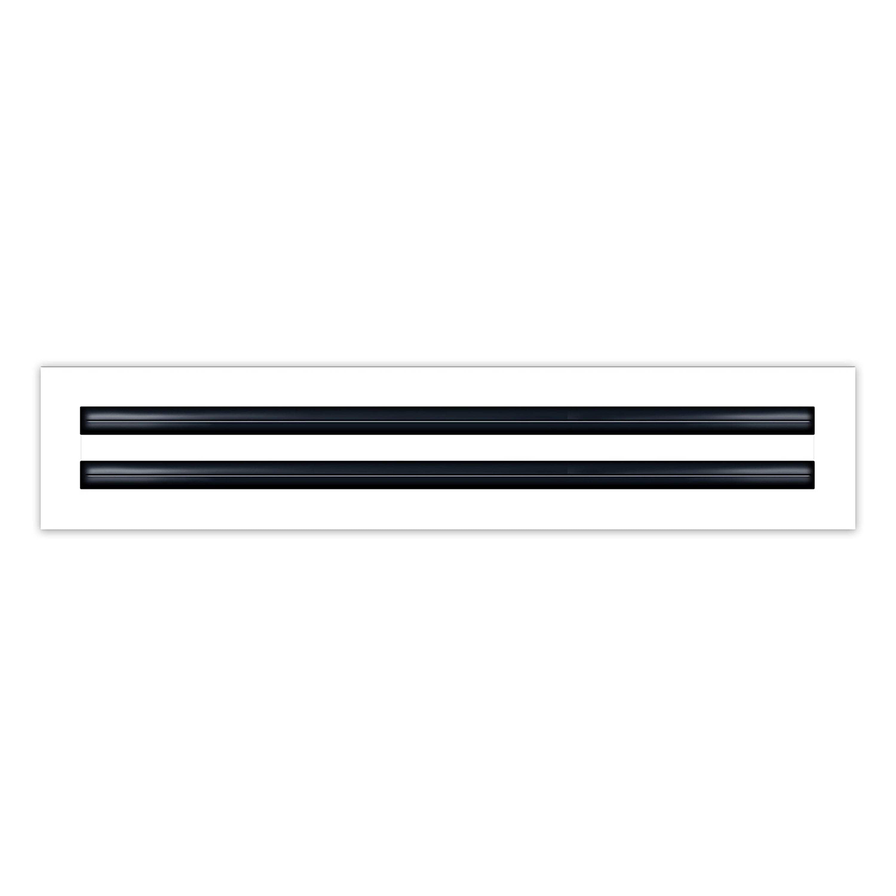 BUILDMART - 20x4 Modern AC Vent Cover - Decorative White Aluminum Air Vent - Standard Linear Slot Diffuser - Heating and Cooling Register Grille for Ceiling, Walls & Floors - Texas Buildmart