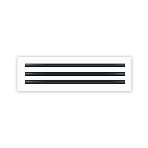 BUILDMART - 20x6 Modern AC Vent Cover - Decorative White Air Vent - Standard Linear Slot Diffuser - Register Grille for Ceiling, Walls & Floors - Texas Buildmart
