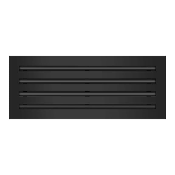 BUILDMART - 20x8 Modern AC Vent Cover - Decorative Black Aluminum Air Vent - Standard Linear Slot Diffuser - Heating and Cooling Register Grille for Ceiling, Walls & Floors - Texas Buildmart