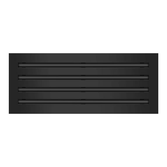 BUILDMART - 20x8 Modern AC Vent Cover - Decorative Black Aluminum Air Vent - Standard Linear Slot Diffuser - Heating and Cooling Register Grille for Ceiling, Walls & Floors - Texas Buildmart