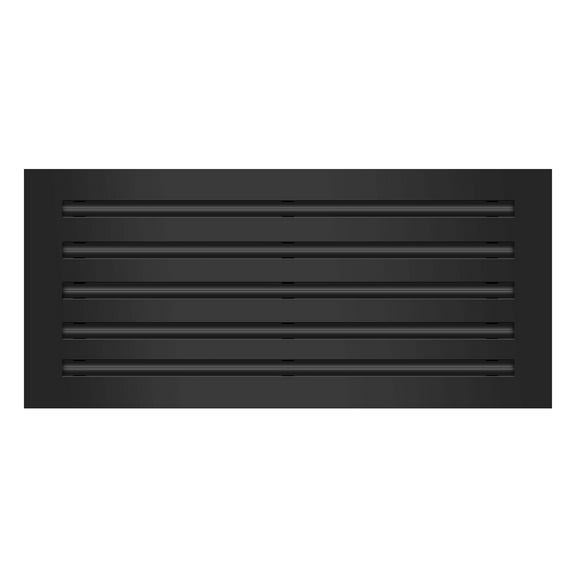 BUILDMART - 22x10 Modern AC Vent Cover - Decorative Black Aluminum Air Vent - Standard Linear Slot Diffuser - Heating and Cooling Register Grille for Ceiling, Walls & Floors - Texas Buildmart