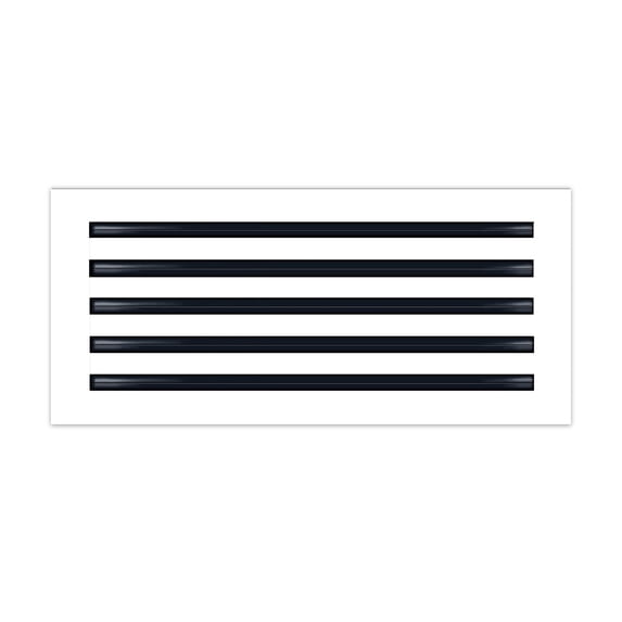 BUILDMART - 22x10 Modern AC Vent Cover - Decorative White Aluminum Air Vent - Standard Linear Slot Diffuser - Heating and Cooling Register Grille for Ceiling, Walls & Floors - Texas Buildmart