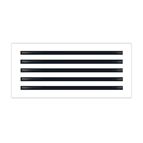 BUILDMART - 22x10 Modern AC Vent Cover - Decorative White Aluminum Air Vent - Standard Linear Slot Diffuser - Heating and Cooling Register Grille for Ceiling, Walls & Floors - Texas Buildmart