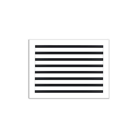 BUILDMART - 22x16 Modern AC Vent Cover - Decorative White Aluminum Air Vent - Standard Linear Slot Diffuser - Heating and Cooling Register Grille for Ceiling, Walls & Floors - Texas Buildmart