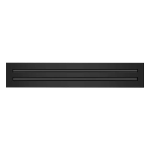 BUILDMART - 22x4 Modern AC Vent Cover - Decorative Black Aluminum Air Vent - Standard Linear Slot Diffuser - Heating and Cooling Register Grille for Ceiling, Walls & Floors - Texas Buildmart