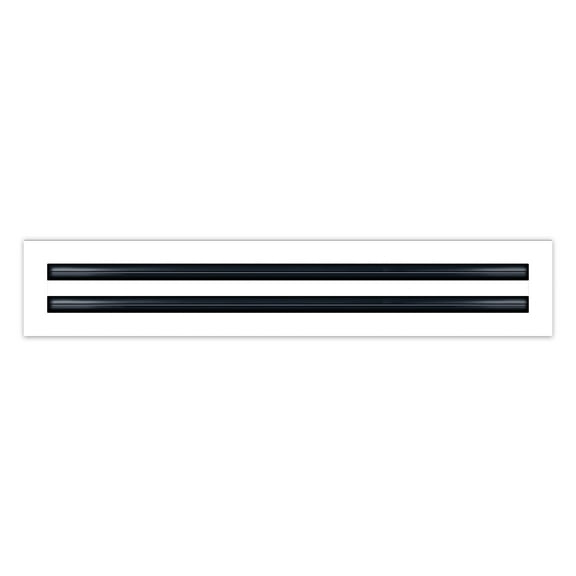 BUILDMART - 22x4 Modern AC Vent Cover - Decorative White Aluminum Air Vent - Standard Linear Slot Diffuser - Heating and Cooling Register Grille for Ceiling, Walls & Floors - Texas Buildmart