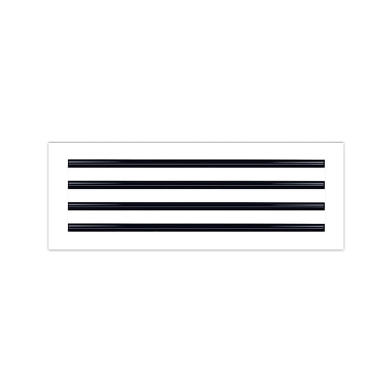 BUILDMART - 22x8 Modern AC Vent Cover - Decorative White Aluminum Air Vent - Standard Linear Slot Diffuser - Heating and Cooling Register Grille for Ceiling, Walls & Floors - Texas Buildmart