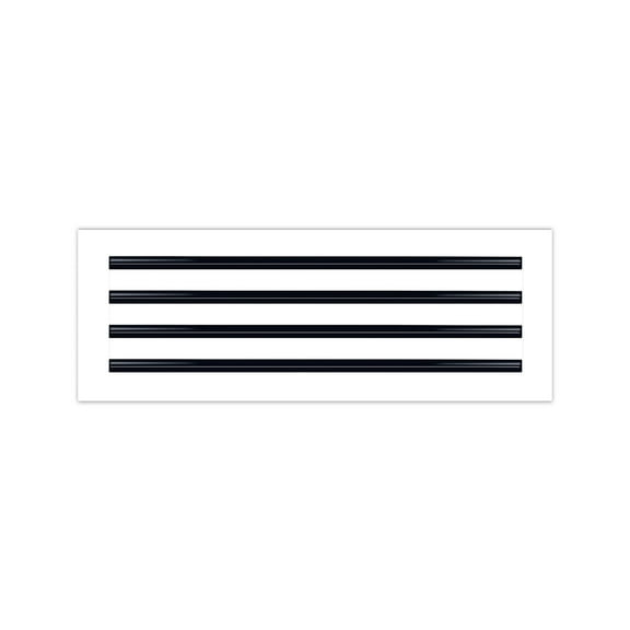 BUILDMART - 22x8 Modern AC Vent Cover - Decorative White Aluminum Air Vent - Standard Linear Slot Diffuser - Heating and Cooling Register Grille for Ceiling, Walls & Floors - Texas Buildmart