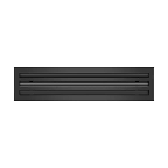 BUILDMART - 24 Linear Slot Diffuser - 3 Slot - Triple Slot - Black Decorative Aluminum Air Vent - Heating and Cooling Modern AC Vent Cover for Ceiling, Walls Floors - Texas Buildmart