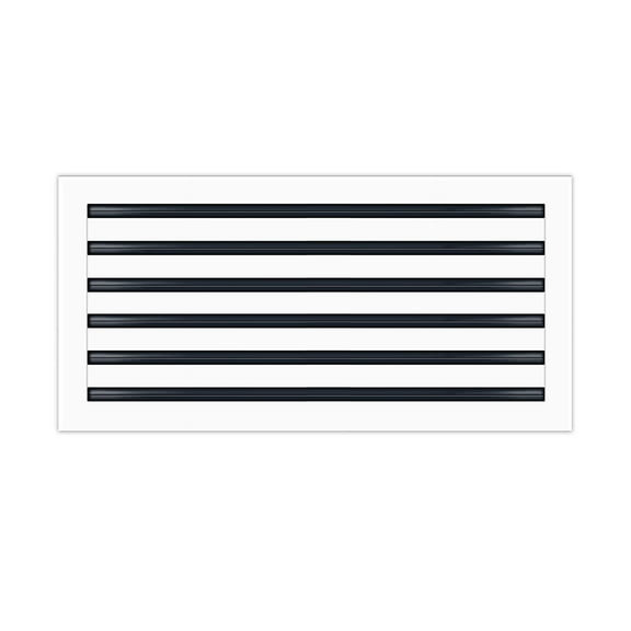 BUILDMART - 24x12 Modern AC Vent Cover - Decorative White Aluminum Air Vent - Standard Linear Slot Diffuser - Heating and Cooling Register Grille for Ceiling, Walls & Floors - Texas Buildmart