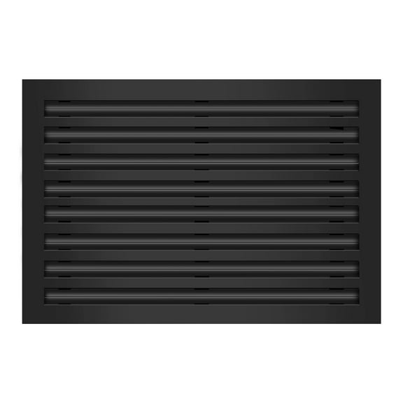 BUILDMART - 24x16 Modern AC Vent Cover - Decorative Black Aluminum Air Vent - Standard Linear Slot Diffuser - Heating and Cooling Register Grille for Ceiling, Walls & Floors - Texas Buildmart