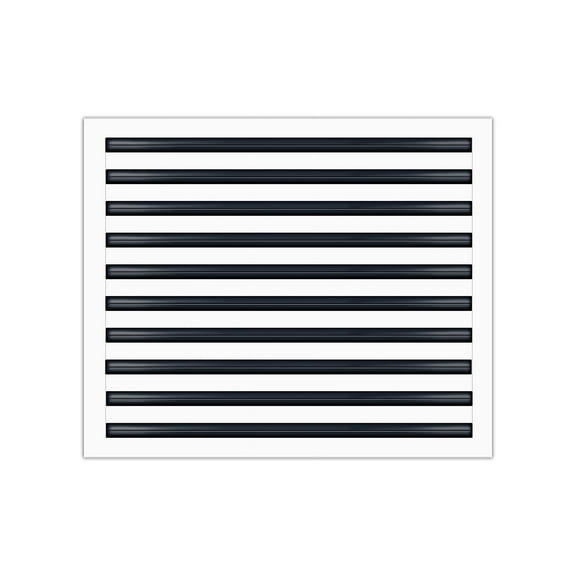 BUILDMART - 24x20 Modern AC Vent Cover - Decorative White Aluminum Air Vent - Standard Linear Slot Diffuser - Heating and Cooling Register Grille for Ceiling, Walls & Floors - Texas Buildmart