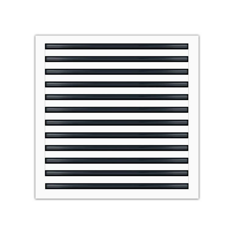BUILDMART 24x24 Modern AC Vent Cover Decorative White Air Vent Standard Linear Slot Diffuser Register Grille for Ceiling Walls Floors