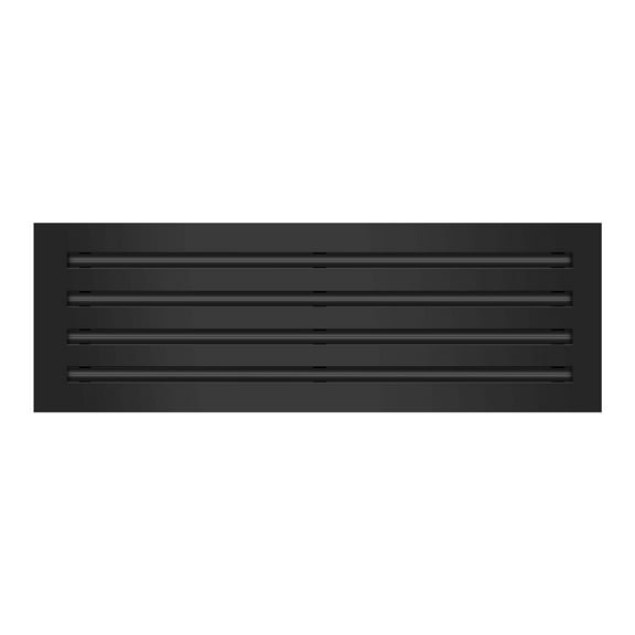 BUILDMART - 24x8 Modern AC Vent Cover - Decorative Black Aluminum Air Vent - Standard Linear Slot Diffuser - Heating and Cooling Register Grille for Ceiling, Walls & Floors - Texas Buildmart