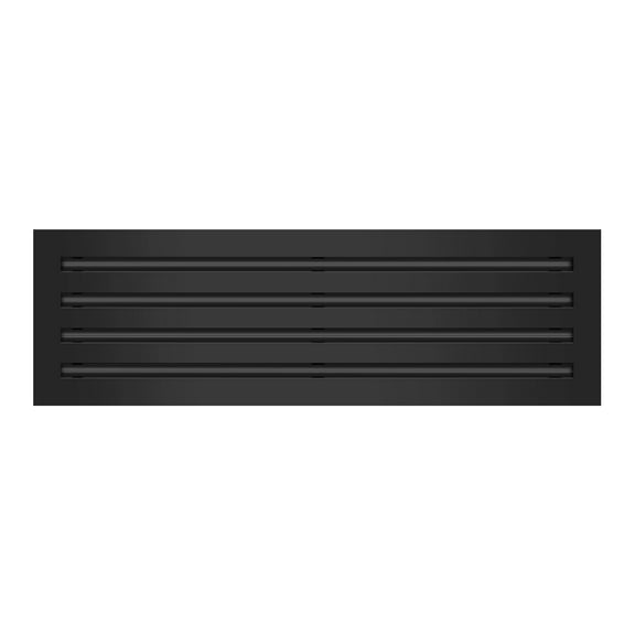 BUILDMART - 26x8 Modern AC Vent Cover - Decorative Black Aluminum Air Vent - Standard Linear Slot Diffuser - Heating and Cooling Register Grille for Ceiling, Walls & Floors - Texas Buildmart