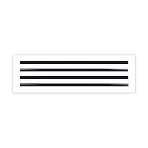 BUILDMART - 26x8 Modern AC Vent Cover - Decorative White Aluminum Air Vent - Standard Linear Slot Diffuser - Heating and Cooling Register Grille for Ceiling, Walls & Floors - Texas Buildmart