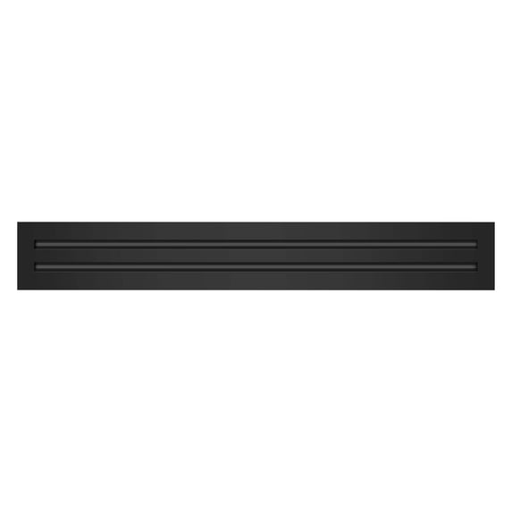 BUILDMART - 28x4 Modern AC Vent Cover - Decorative Black Aluminum Air Vent - Standard Linear Slot Diffuser - Heating and Cooling Register Grille for Ceiling, Walls & Floors - Texas Buildmart