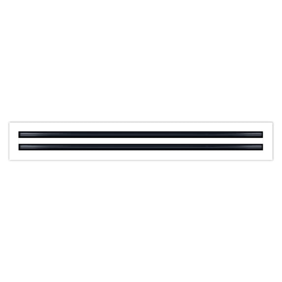 BUILDMART - 28x4 Modern AC Vent Cover - Decorative White Aluminum Air Vent - Standard Linear Slot Diffuser - Heating and Cooling Register Grille for Ceiling, Walls & Floors - Texas Buildmart