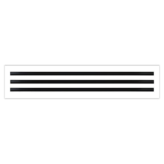 BUILDMART - 28x6 Modern AC Vent Cover - Decorative White Aluminum Air Vent - Standard Linear Slot Diffuser - Heating and Cooling Register Grille for Ceiling, Walls & Floors - Texas Buildmart