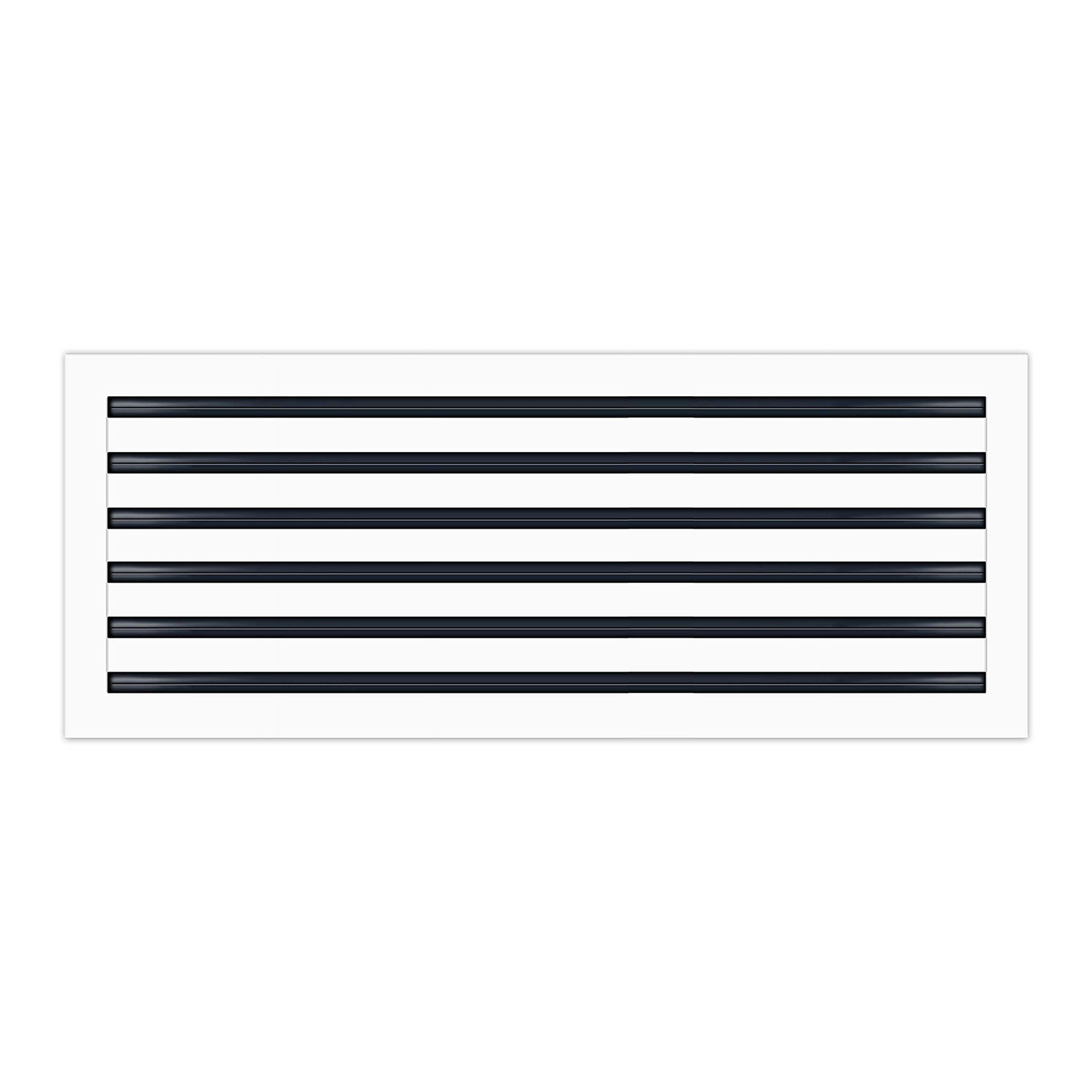 BUILDMART - 30x12 Modern AC Vent Cover - Decorative White Aluminum Air Vent - Standard Linear Slot Diffuser - Heating and Cooling Register Grille for Ceiling, Walls & Floors - Texas Buildmart