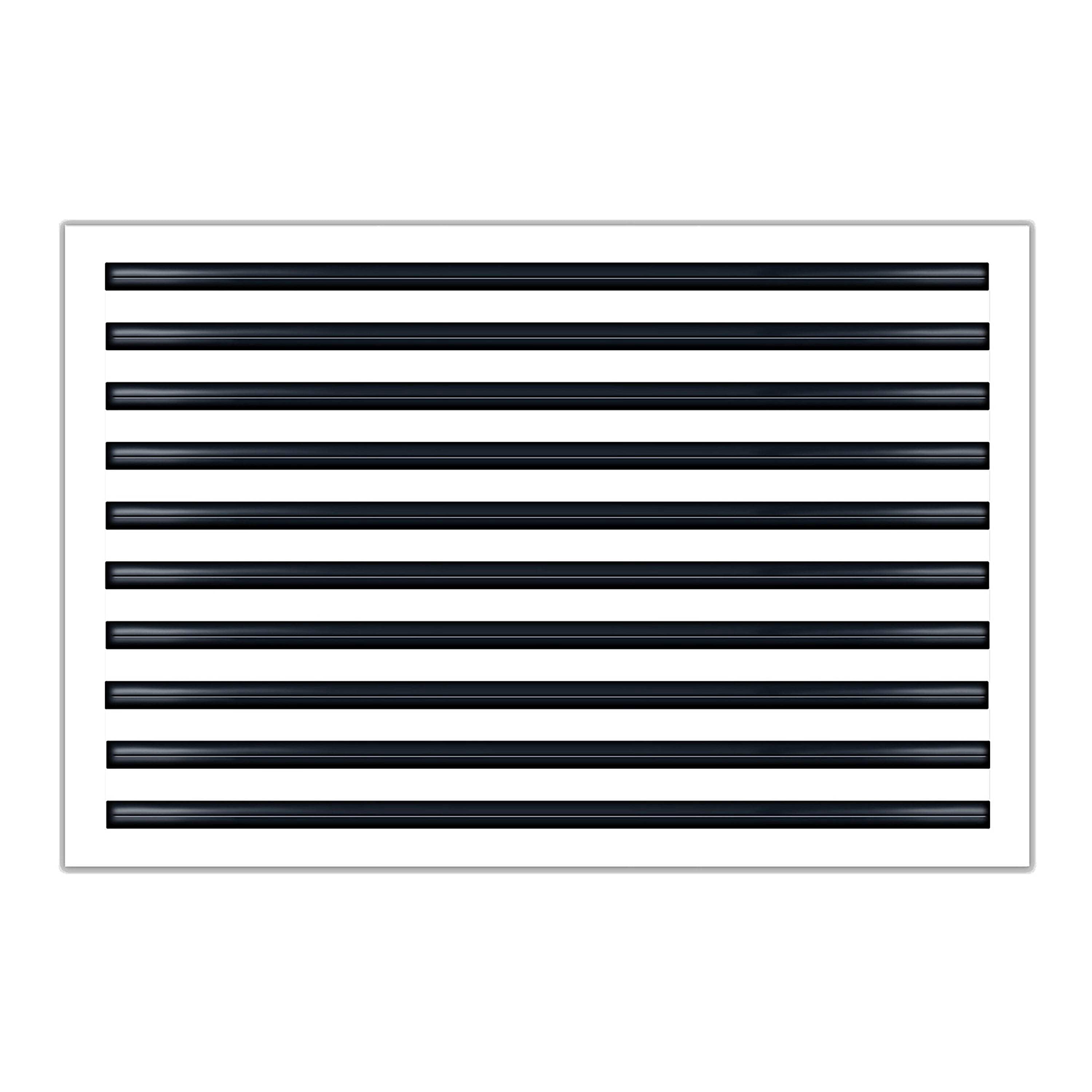 30x20 Inch White Modern AC Vent Cover - Aluminum Linear Slot Diffuser For Ceiling, Wall, Or Floor