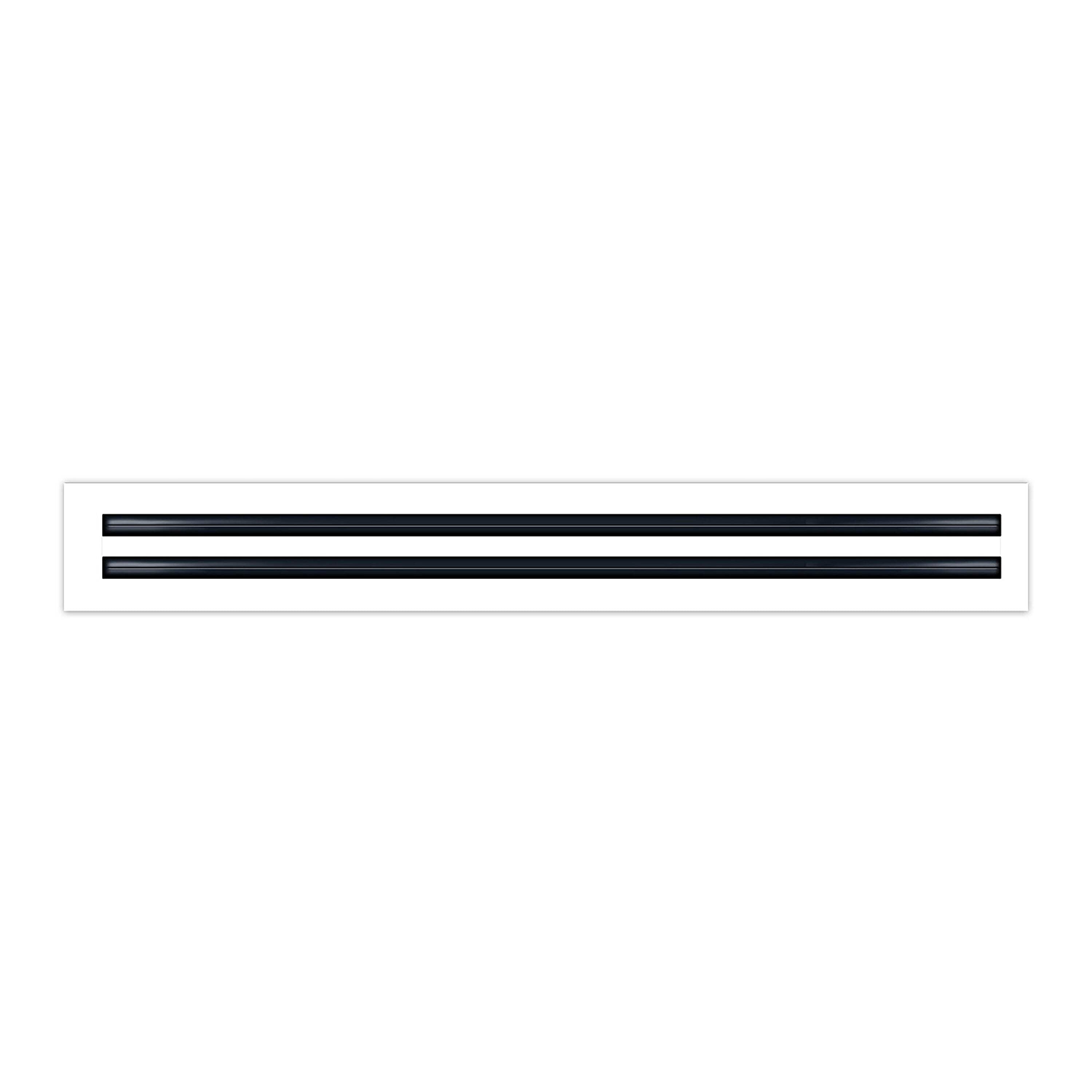 BUILDMART - 30x4 Modern AC Vent Cover - Decorative White Aluminum Air Vent - Standard Linear Slot Diffuser - Heating and Cooling Register Grille for Ceiling, Walls & Floors - Texas Buildmart