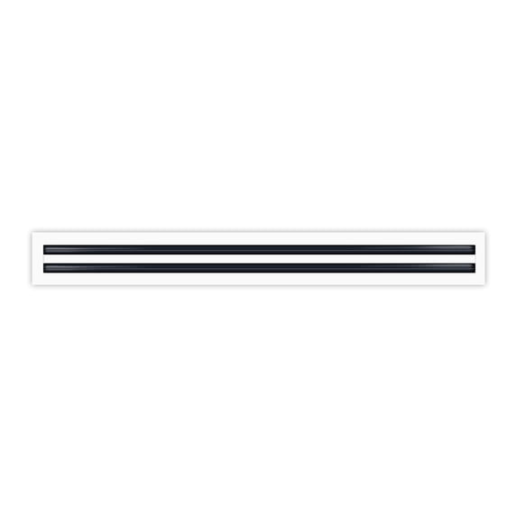 BUILDMART - 36" Linear Slot Diffuser - 2 Slot - Double Slot - White Decorative Air Vent - Modern AC Vent Cover for Ceiling, Walls & Floors - Texas Buildmart