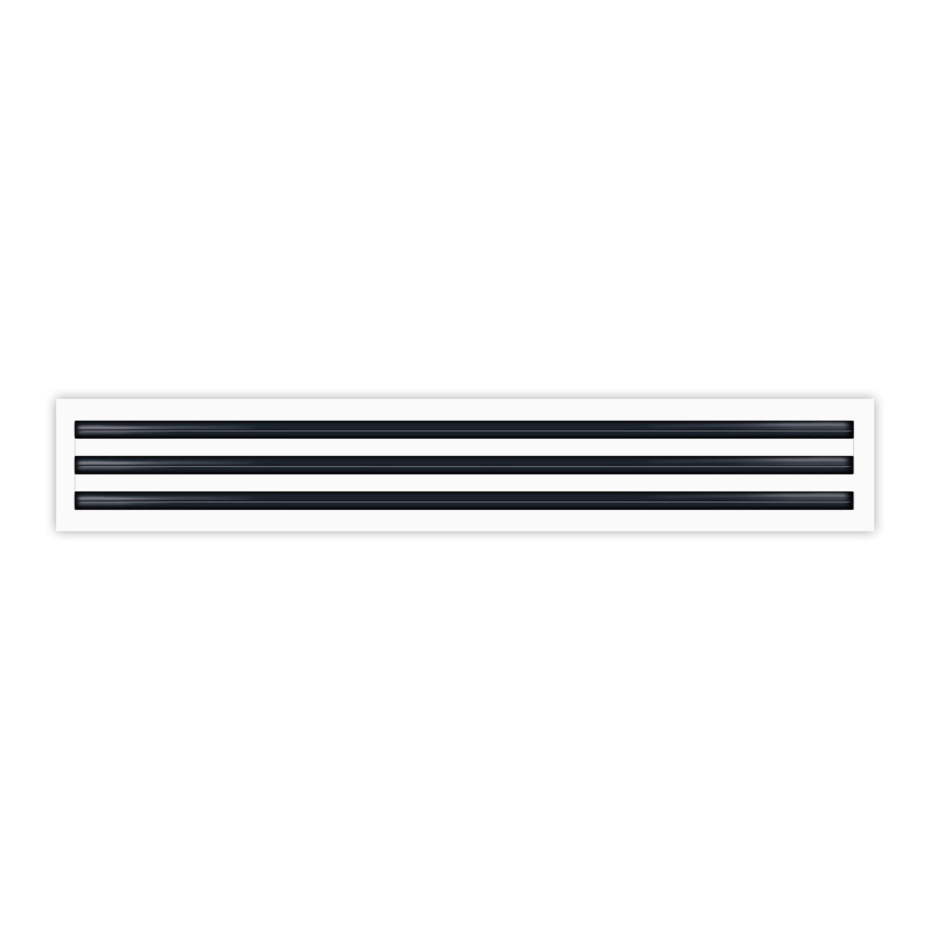 BUILDMART - 36" Linear Slot Diffuser - (3 Slot) Triple Slot - White Decorative Aluminum Air Vent - Heating and Cooling Modern AC Vent Cover for Ceiling, Walls & Floors - Texas Buildmart