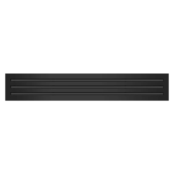 BUILDMART - 36x6 Modern AC Vent Cover - Decorative Black Aluminum Air Vent - Standard Linear Slot Diffuser - Heating and Cooling Register Grille for Ceiling, Walls & Floors - Texas Buildmart